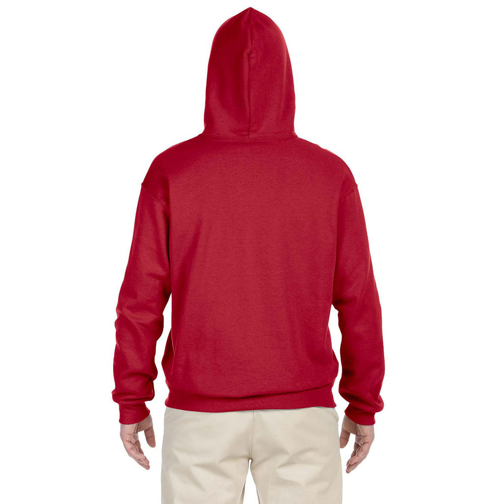 Jerzees Men's True Red 8 Oz. Nublend Fleece Pullover Hood