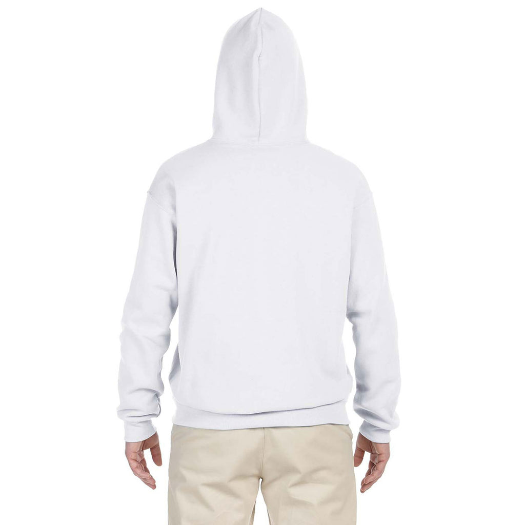 Jerzees Men's White 8 Oz. Nublend Fleece Pullover Hood