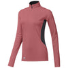 adidas Golf Women's Power Red Heather/Carbon Lightweight UPF Pullover