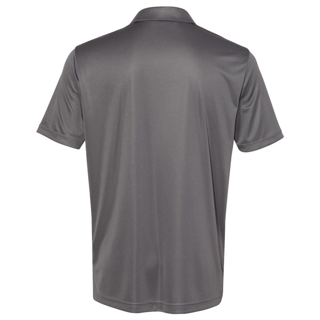 adidas Men's Grey Five/Black 3 Stripe Chest Polo