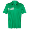 adidas Men's Team Green/White 3 Stripe Chest Polo