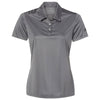 adidas Women's Grey Five/Black 3 Stripe Shoulder Sport Polo