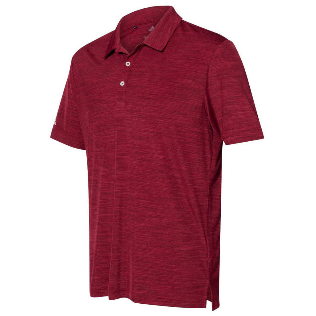 adidas Men's Collegiate Burgundy Melange Sport Polo