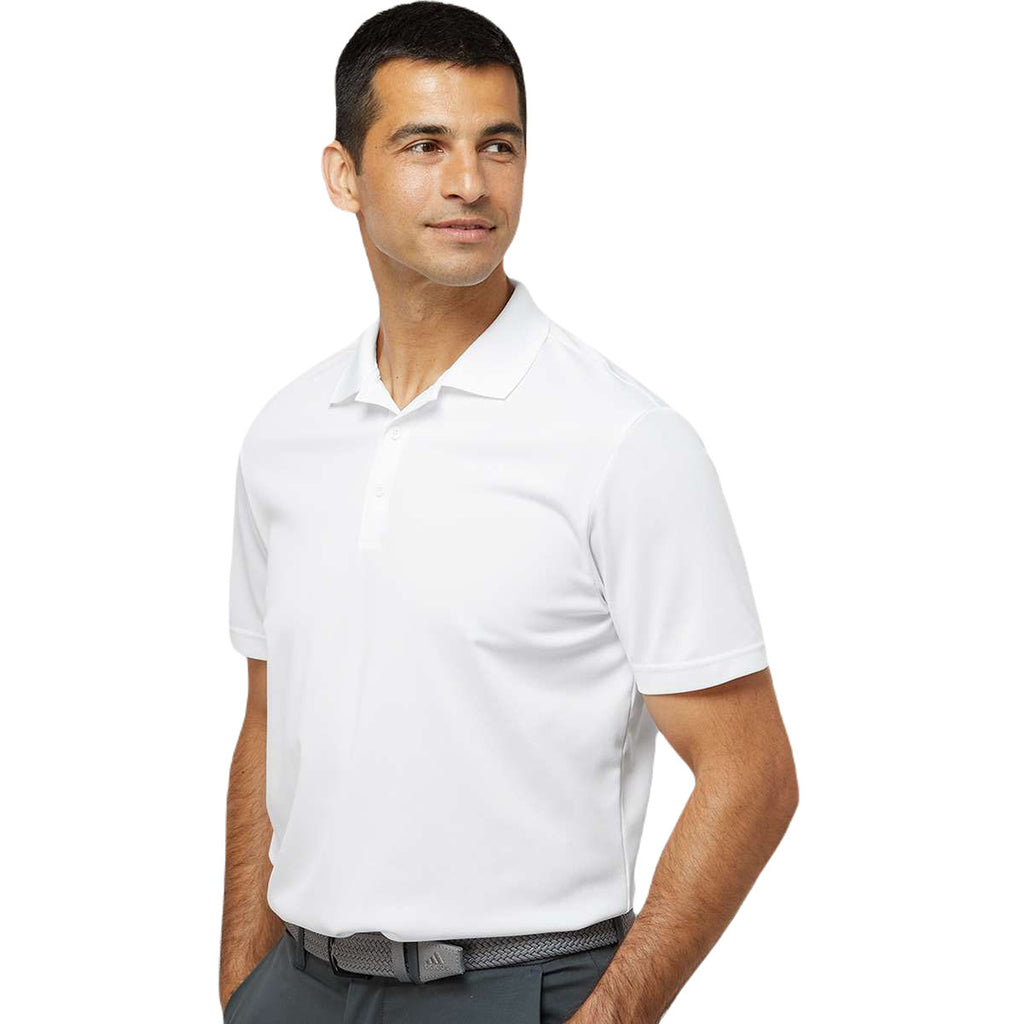 Adidas Men's White Basic Sport Polo