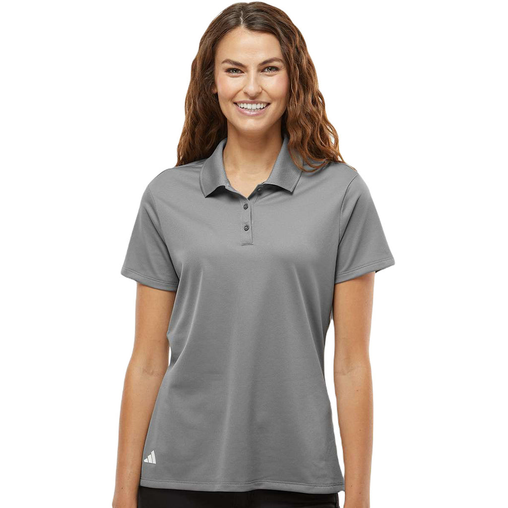 Adidas Women's Grey Three Basic Sport Polo