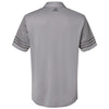 adidas Men's Grey Three/Grey Five Striped Sleeve Sport Shirt