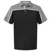 Adidas Men's Black/Grey Two/Grey Five Melange Ultimate Colorblocked Polo