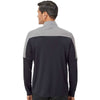 adidas Men's Black/Grey Three Melange Lightweight Quarter Zip Pullover