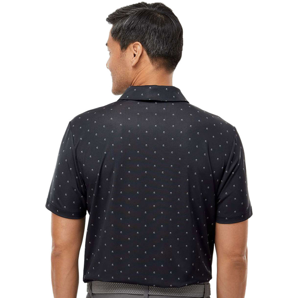 adidas Men's Black/Grey Three Pine Tree Polo