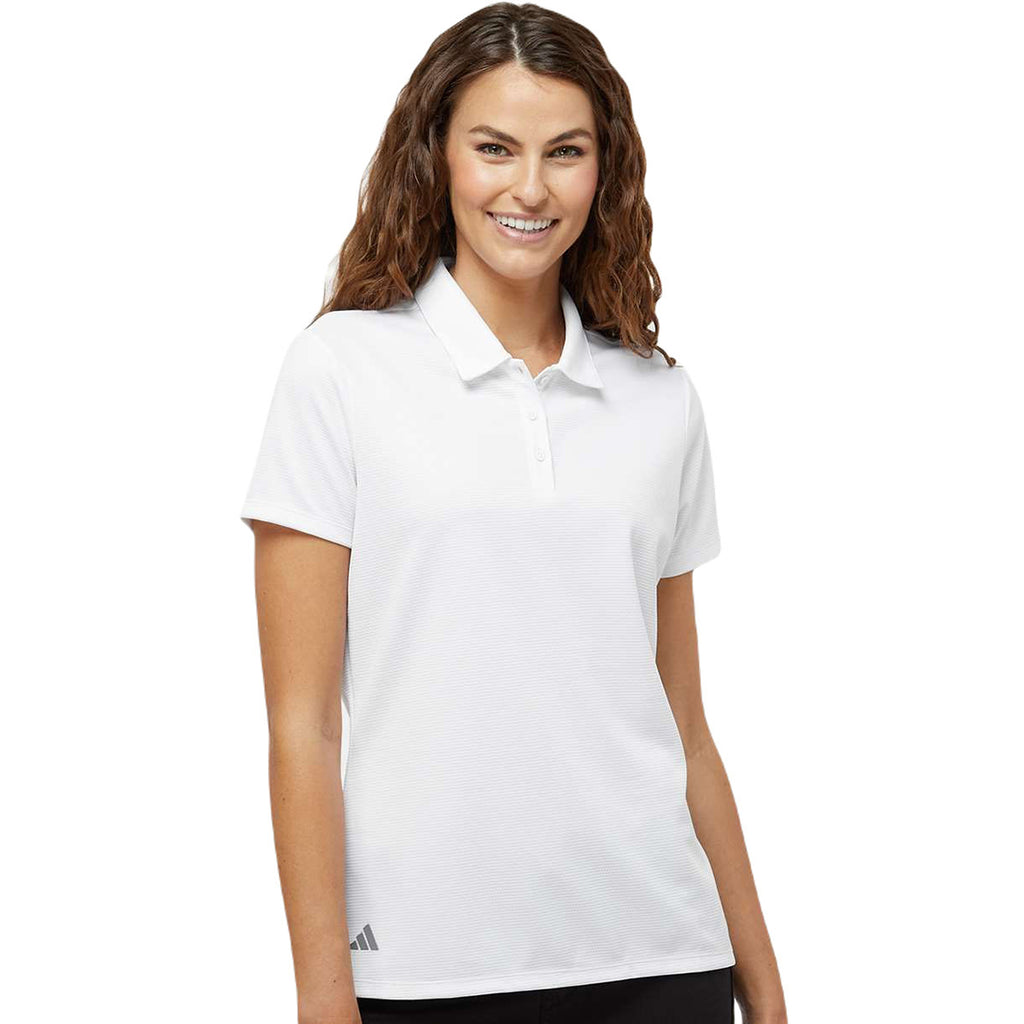 Adidas Women's White Micro Pique Polo