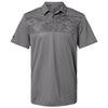 Adidas Men's Grey Three Camo Chest Print Polo