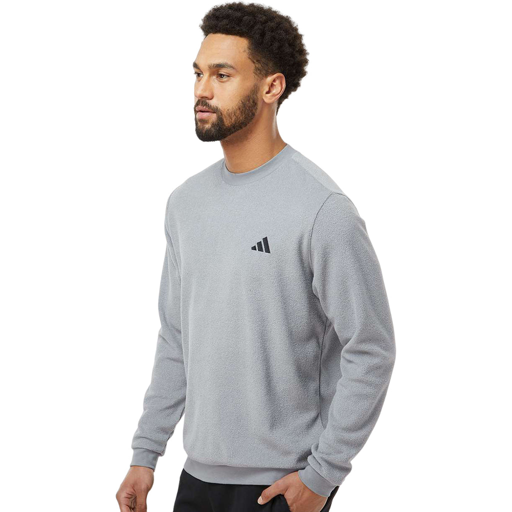 Adidas Men's Grey Three Crewneck Sweatshirt