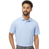 Adidas Men's Blue Dawn Melange Blend Polo