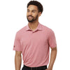 Adidas Men's Pink Strata Melange Blend Polo