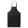 Port Authority Black Easy Care Extra Long Bib Apron with Stain Release