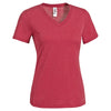 Expert Women's Dark Heather Red V-Neck Tee