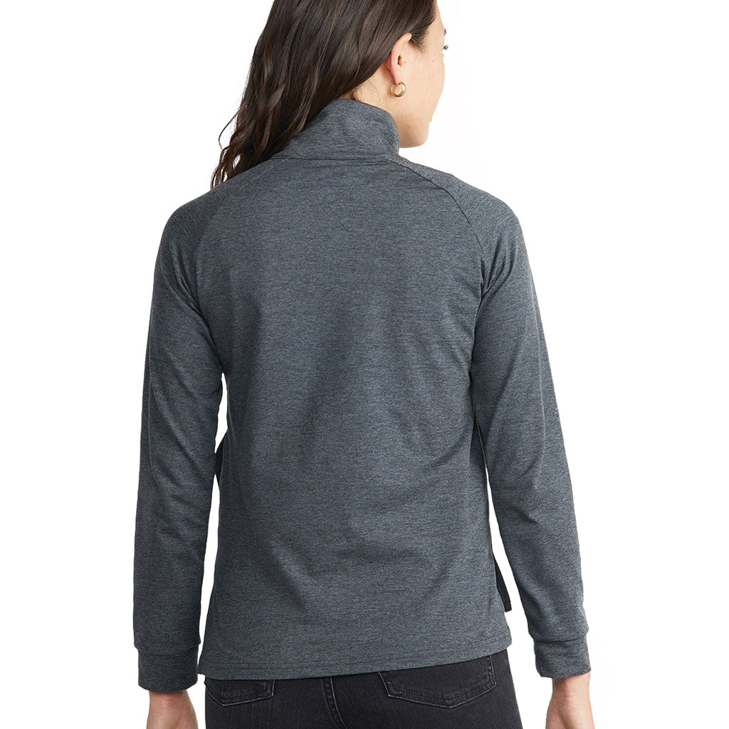 Marine Layer Women's Charcoal Re-Spun Sport Quarter Zip