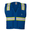 ML Kishigo Men's Blue Mesh Enhanced Visibility Multi-Pocket Vest