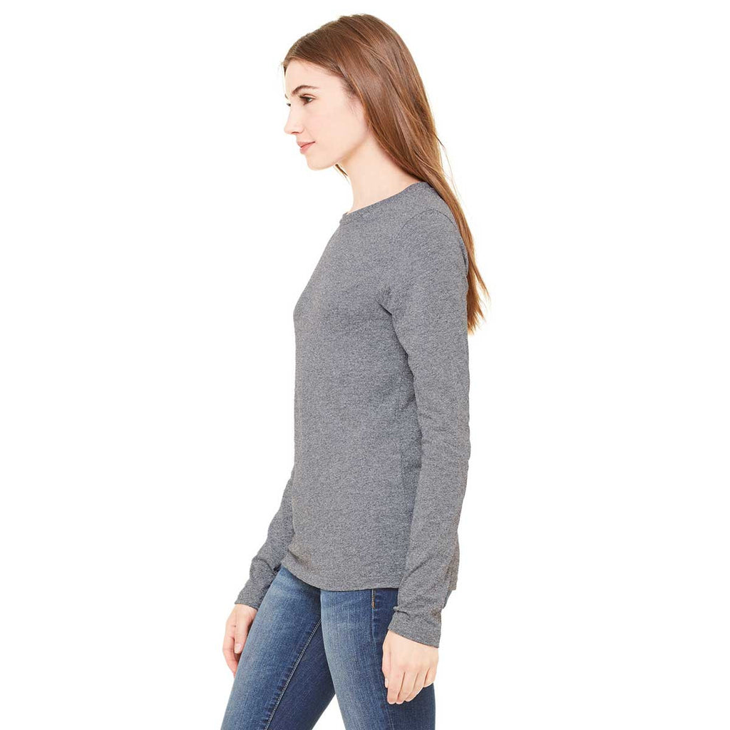 Bella + Canvas Women's Deep Heather Jersey Long-Sleeve T-Shirt