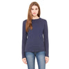 Bella + Canvas Women's Navy Jersey Long-Sleeve T-Shirt