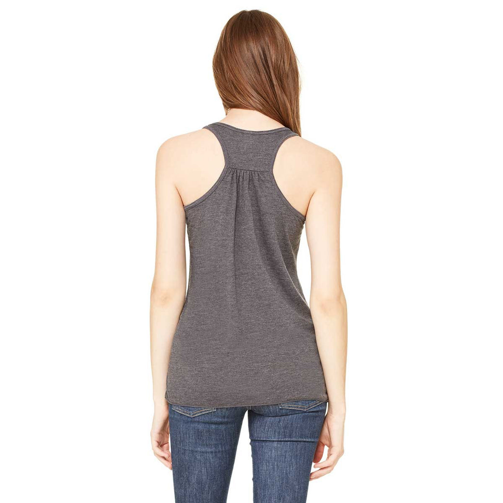 Bella + Canvas Women's Dark Grey Heather Flowy Racerback Tank