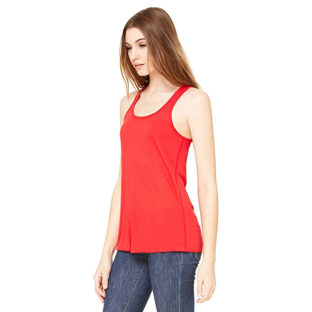 Bella + Canvas Women's Red Flowy Racerback Tank