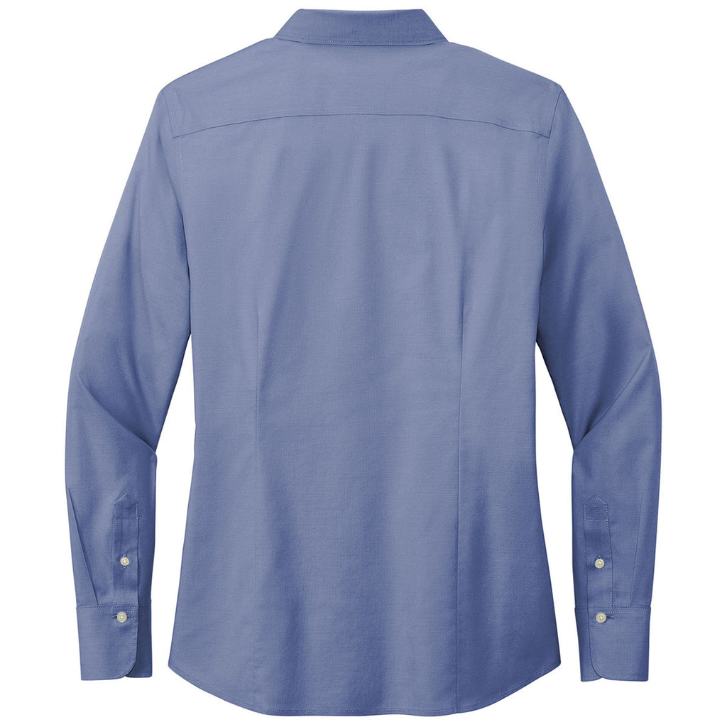 Brooks Brothers Women's Cobalt Blue Wrinkle-Free Stretch Pinpoint Shirt