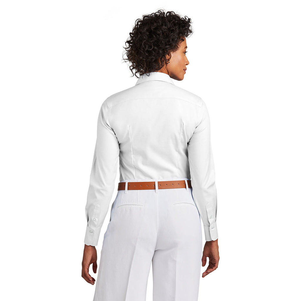 Brooks Brothers Women's White Wrinkle-Free Stretch Pinpoint Shirt