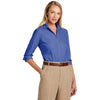 Brooks Brothers Women's Cobalt Blue Wrinkle-Free Stretch Naildhead Shirt