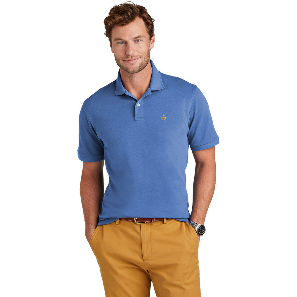 Brooks Brothers Men's Charter Blue Pima Cotton Pique Polo