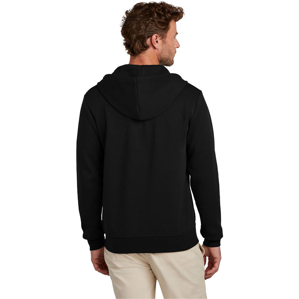 Brooks Brothers Men's Deep Black Double-Knit Full Zip Hoodie