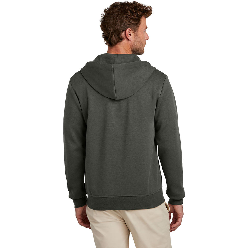 Brooks Brothers Men's Windsor Grey Double-Knit Full Zip Hoodie