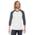 American Apparel Unisex White/Asphalt Poly-Cotton Baseball Raglan Tee