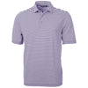 Cutter & Buck Men's College Purple Virtue Eco Pique Stripped Recycled Tall Polo