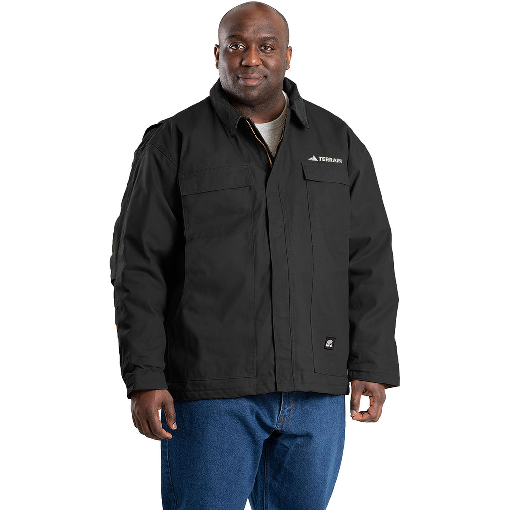 Berne Men's Black Heritage Duck Chore Coat