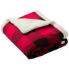 Port Authority Buffalo Plaid Flannel Sherpa Blanket