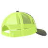 Port Authority Grey Steel/Neon Yellow Snapback Trucker Cap