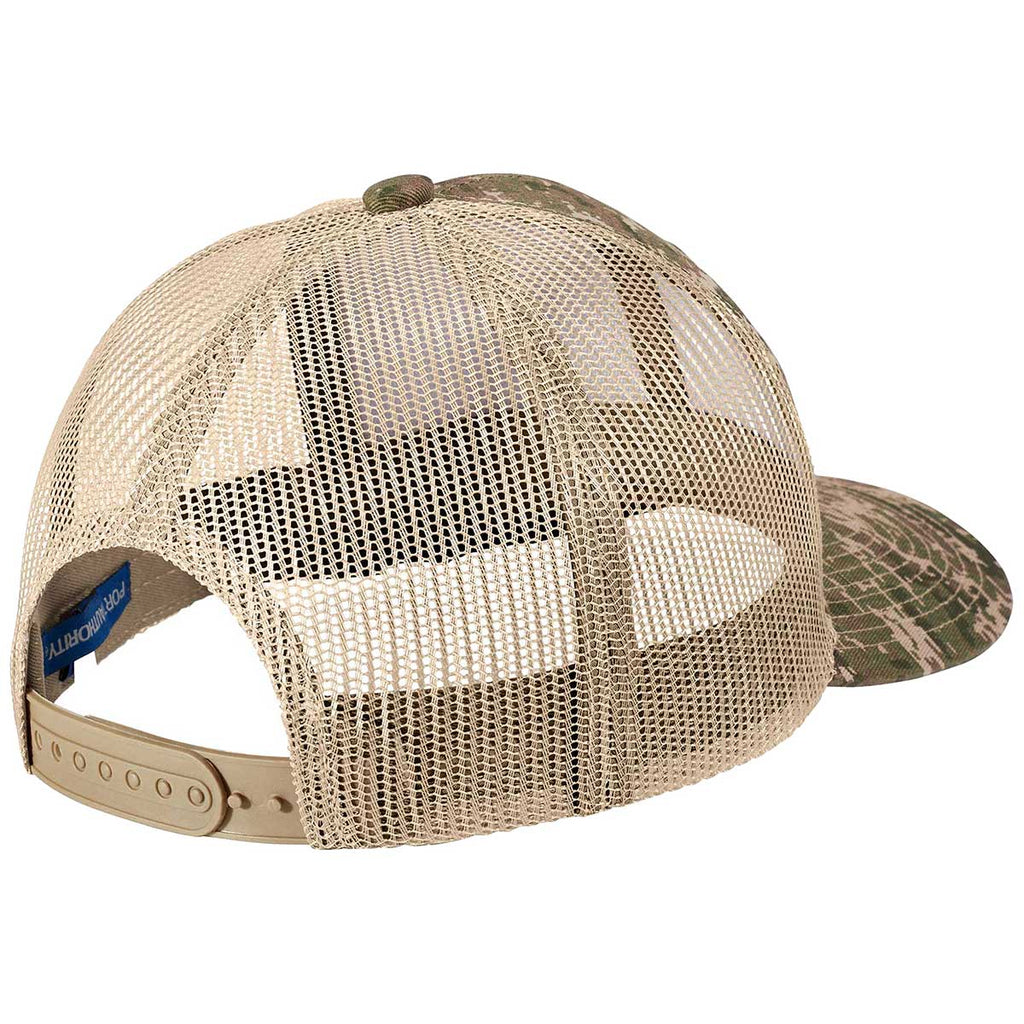 Port Authority Olive Drab Green Digi/Coyote Brown Snapback Digi Camo Trucker Cap