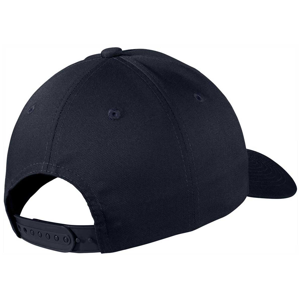 Port Authority Navy Snapback Fine Twill Cap