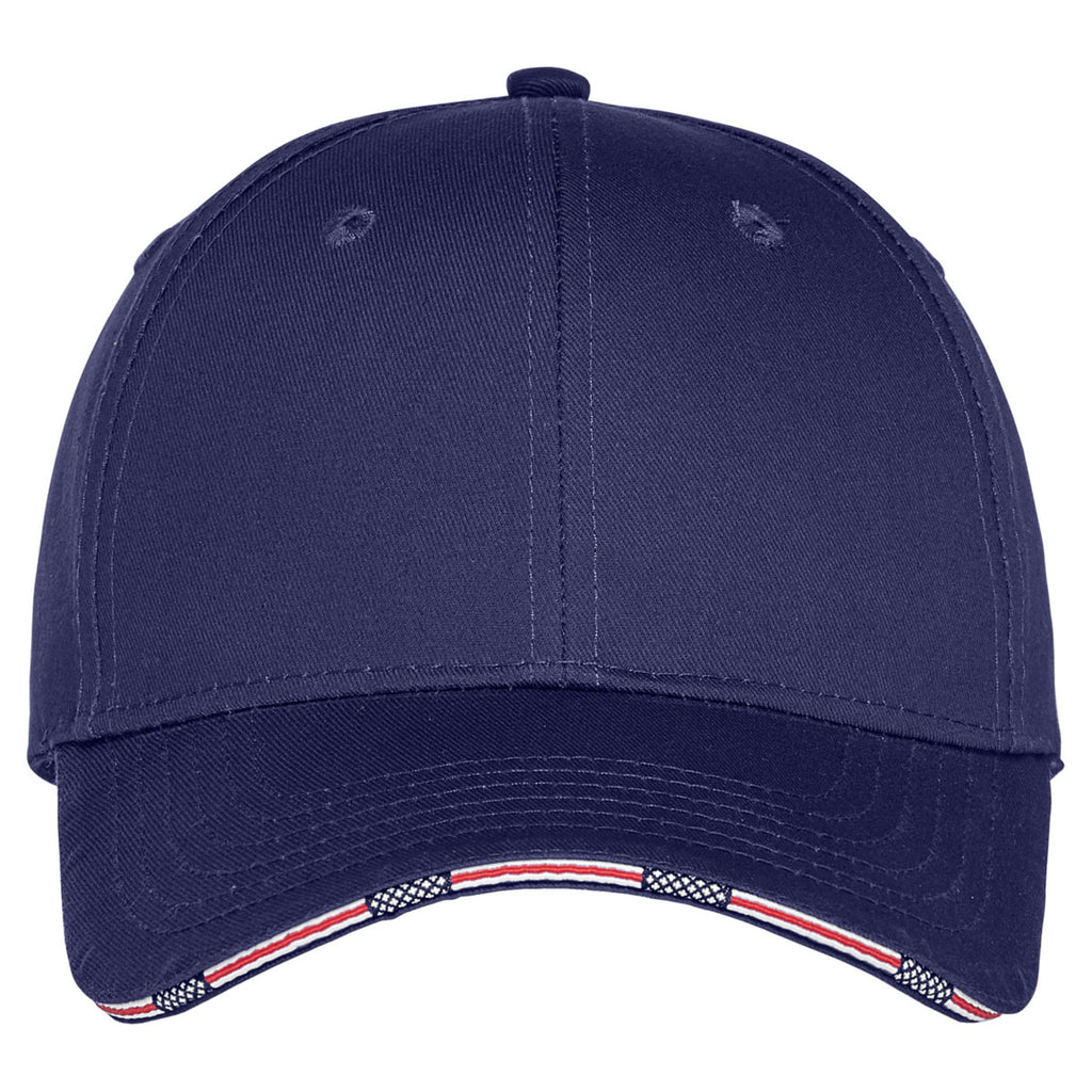 Port Authority Blue Crush Americana Flag Sandwich Cap