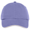 Port Authority Blue Iris/Stone Sandwich Bill Cap with Striped Closure