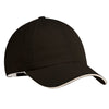 Port Authority Black/Beige Sandwich Bill Cap