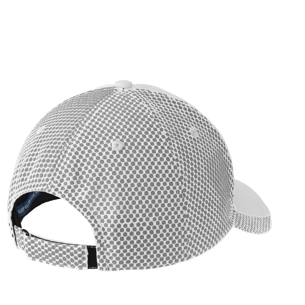 Port Authority White/Black Two-Color Mesh Back Cap