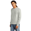 Champion Men's Oxford Grey Heritage 5.2-oz Jersey Long Sleeve Tee