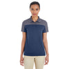 Core 365 Women's Classic Navy/Carbon Balance Colorblock Performance Pique Polo