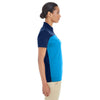 Core 365 Women's Electric Blue/Classic Navy Balance Colorblock Performance Pique Polo