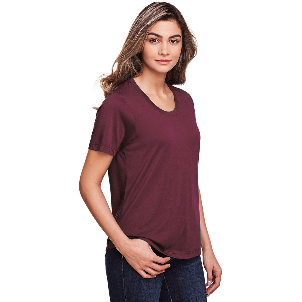 Core 365 Women's Burgundy Fusion ChromaSoft Performance T-Shirt