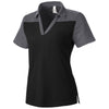 Core 365 Women's Black/Carbon Heather Fusion ChromaSoft Colorblock Polo