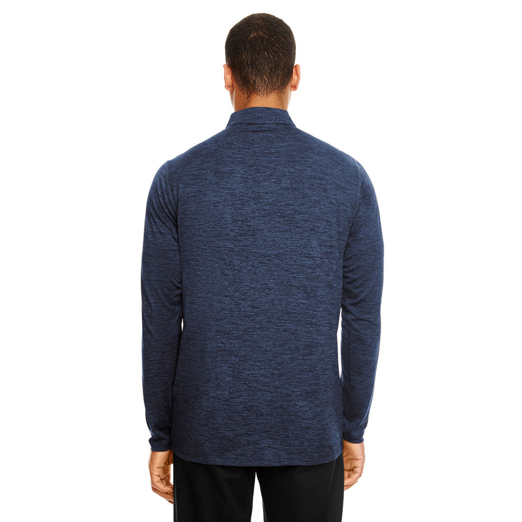 Core 365 Men's Classic Navy Heather/Carbon Kinetic Performance Quarter Zip