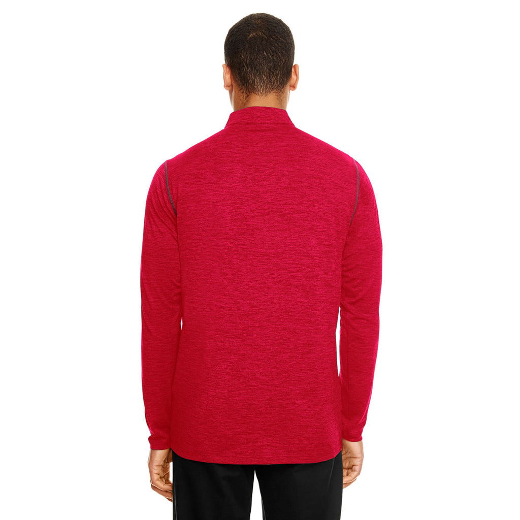 Core 365 Men's Classic Red Heather/Carbon Kinetic Performance Quarter Zip